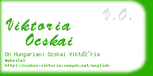 viktoria ocskai business card